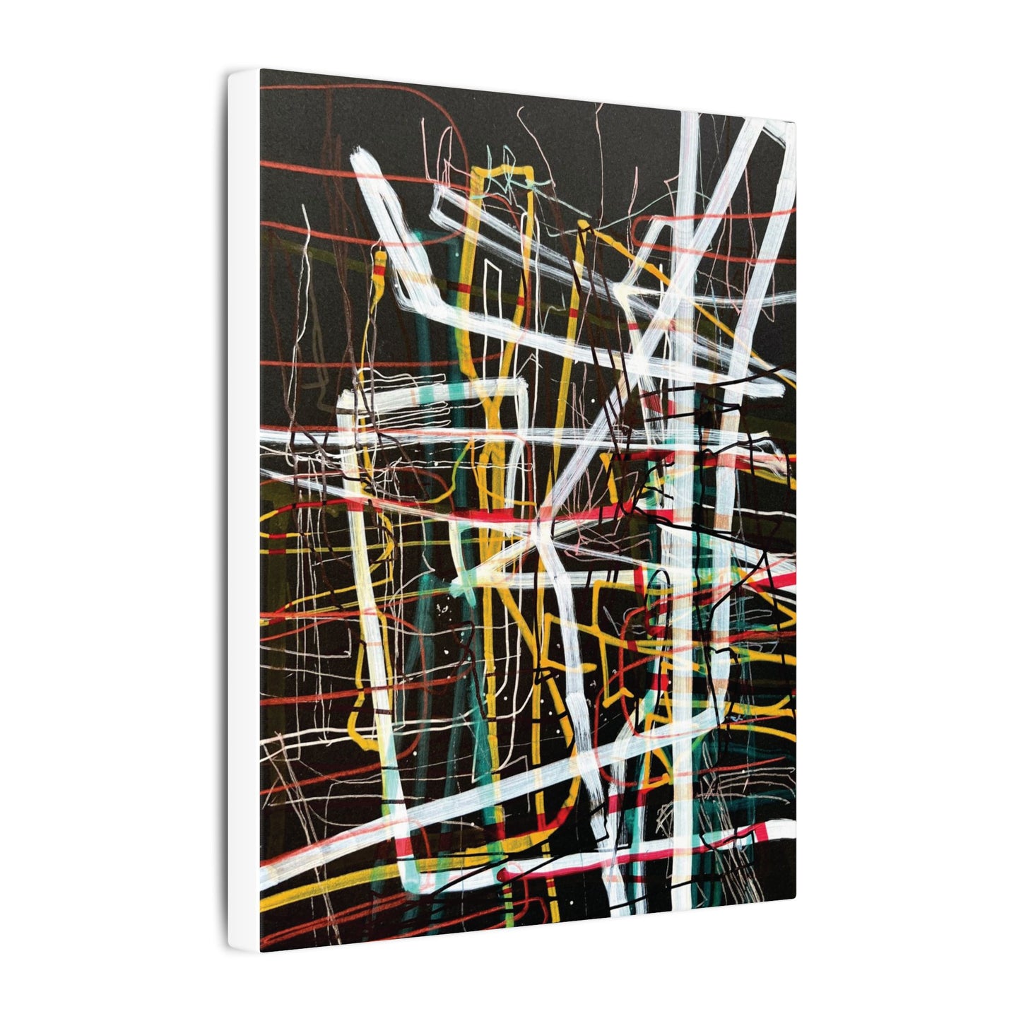 Lines of white (on white canvas)