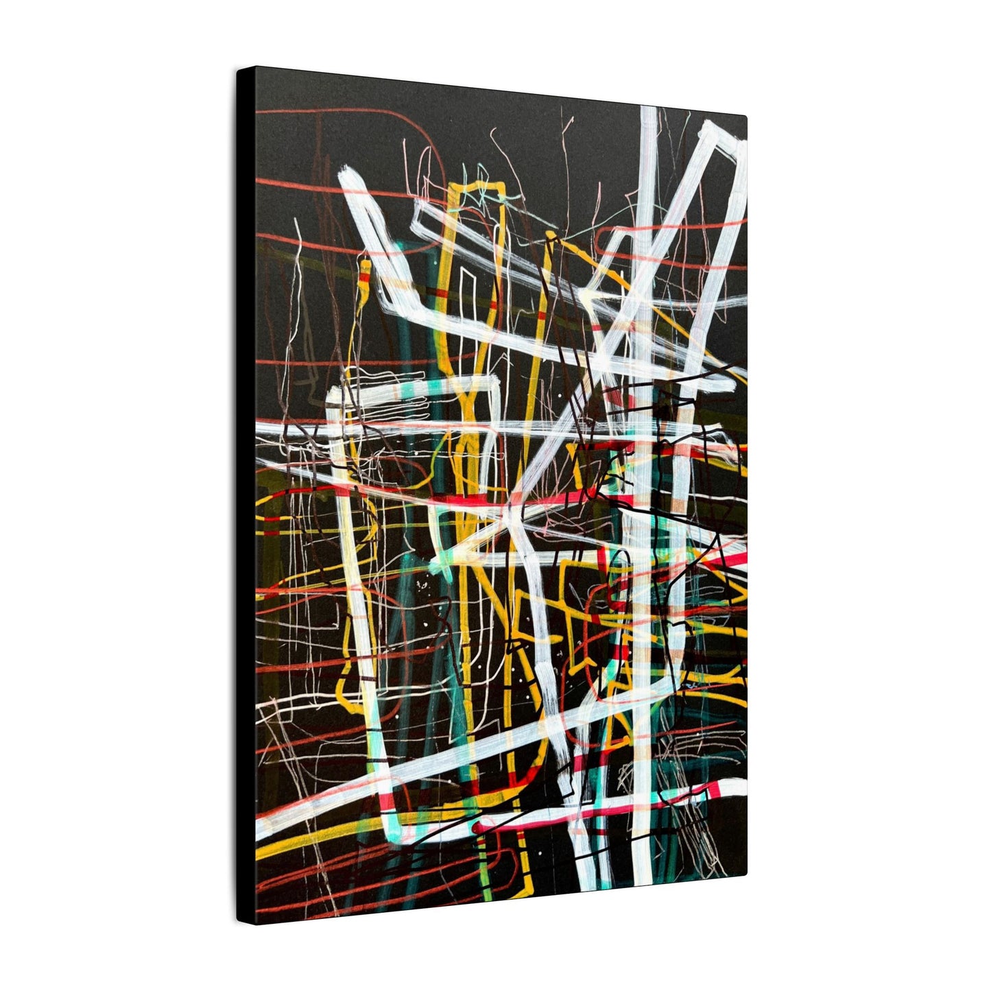 Lines of white (on black canvas)