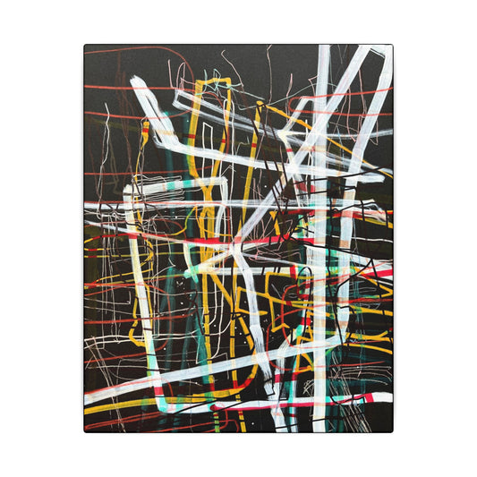 Lines of white (on black canvas)