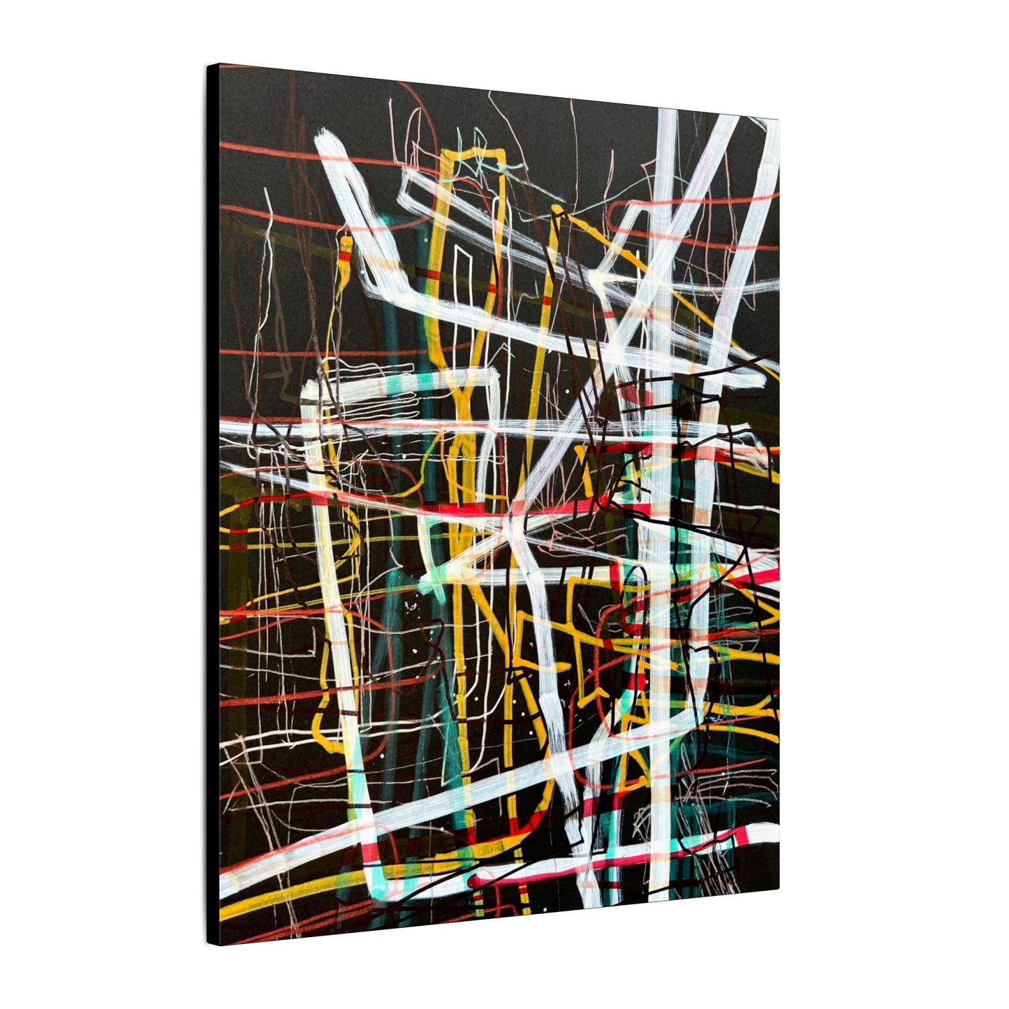 Lines of white (on black canvas)