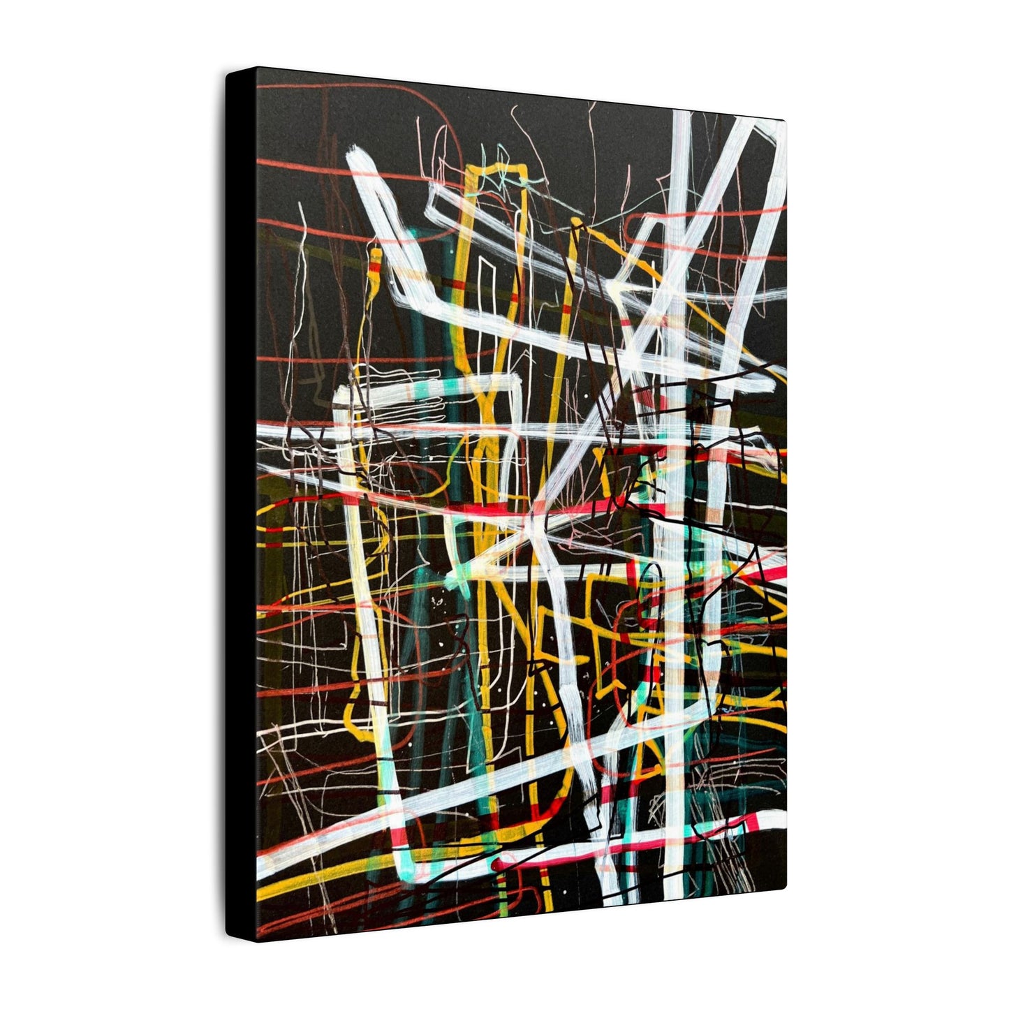 Lines of white (on black canvas)