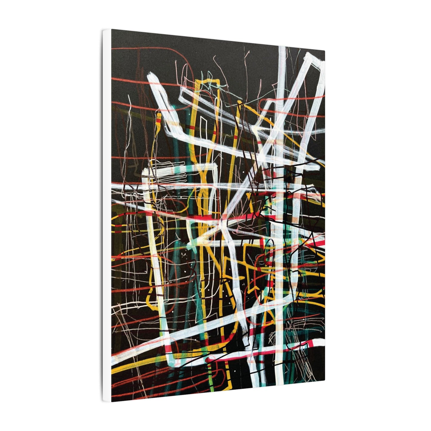 Lines of white (on white canvas)