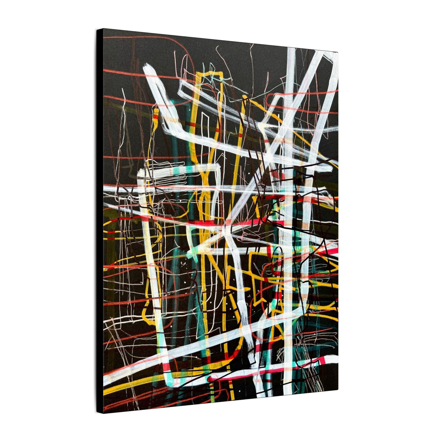 Lines of white (on black canvas)