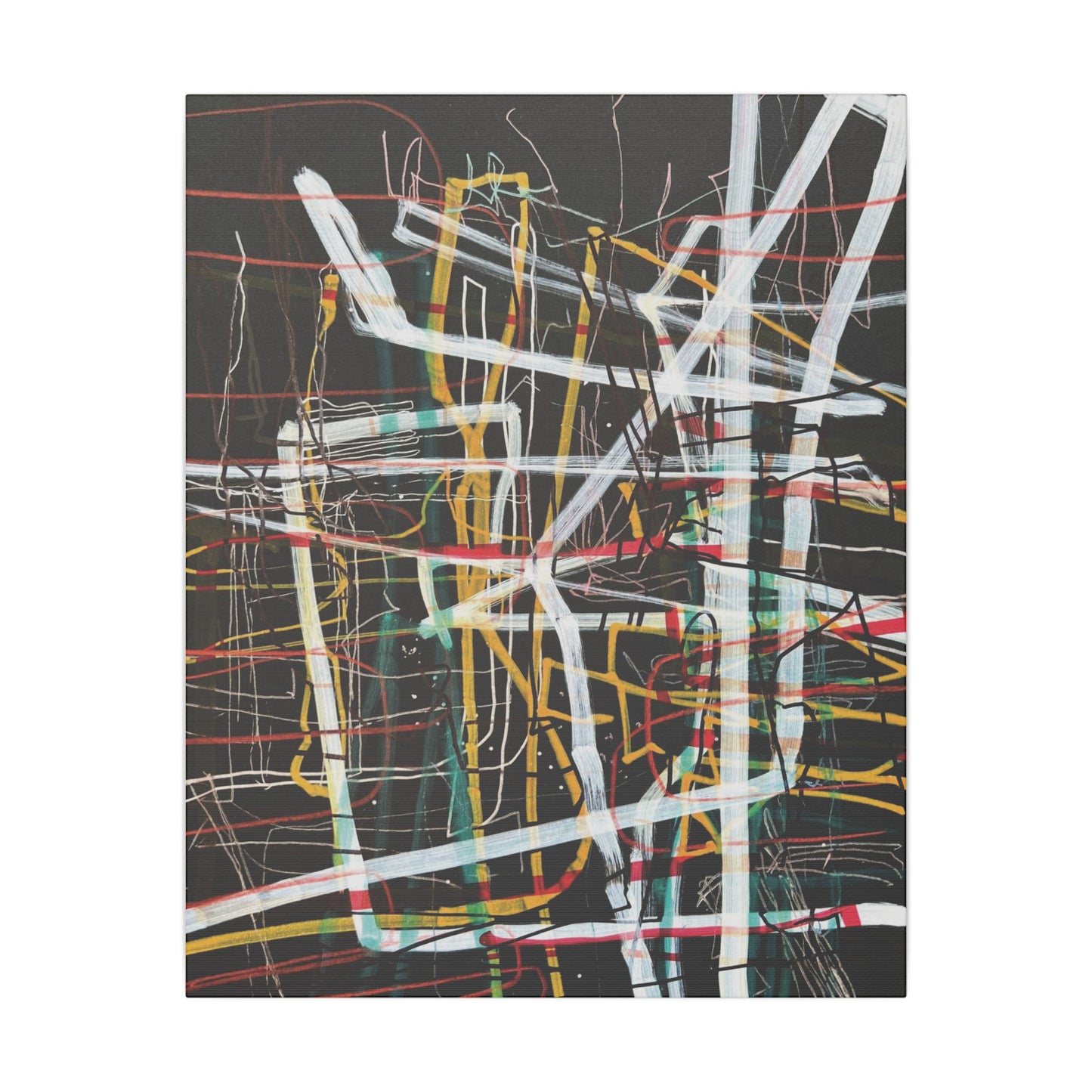 Lines of white (on white canvas)