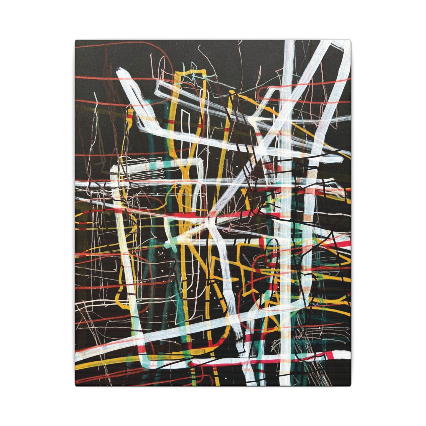 Lines of white (on white canvas)