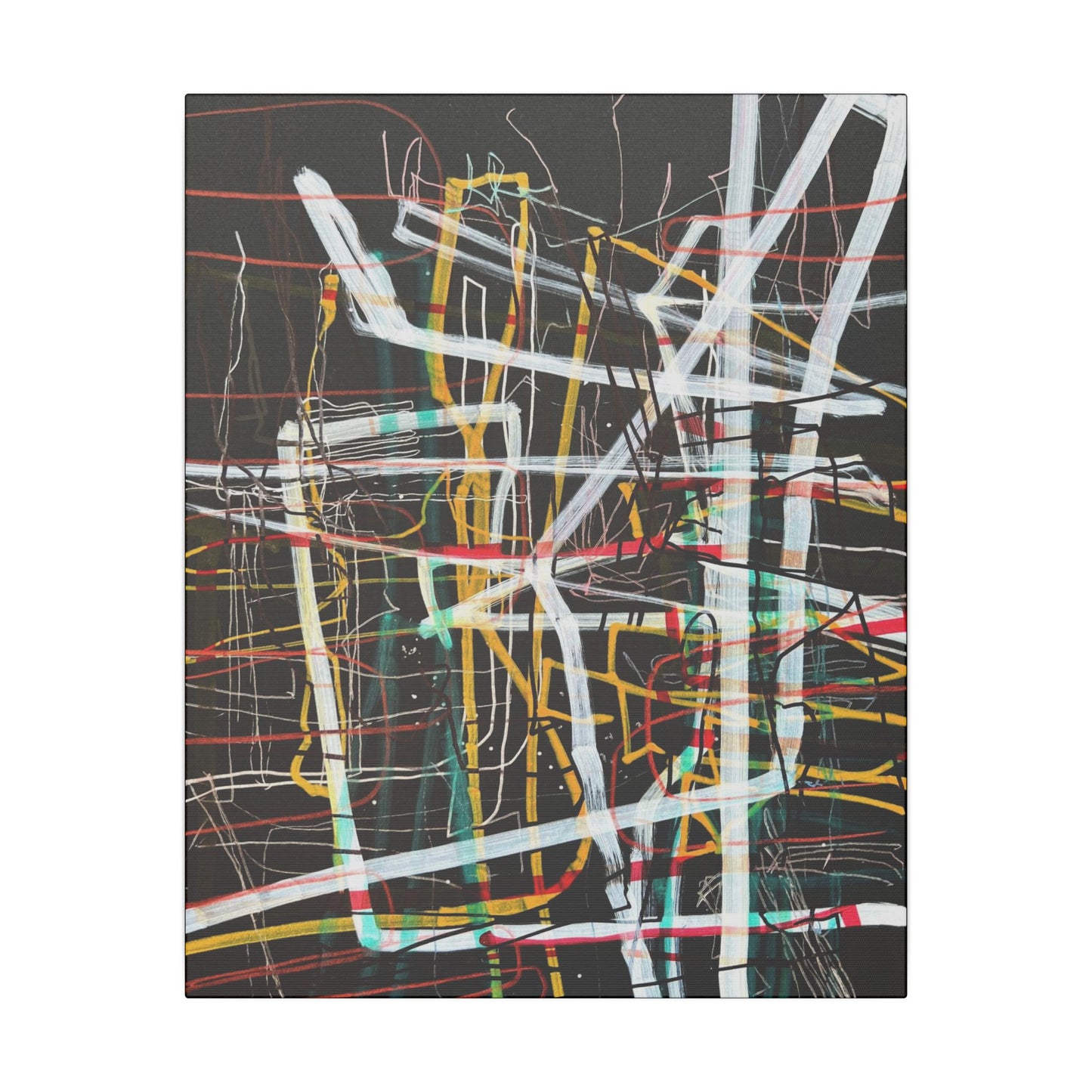 Lines of white (on black canvas)