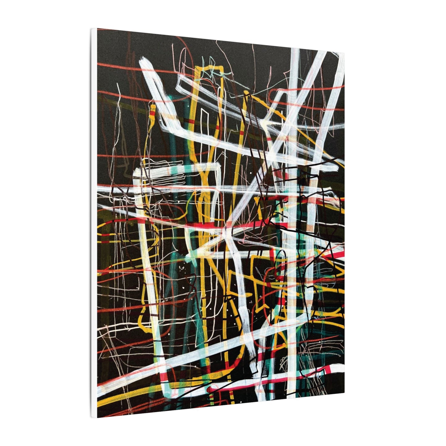 Lines of white (on white canvas)