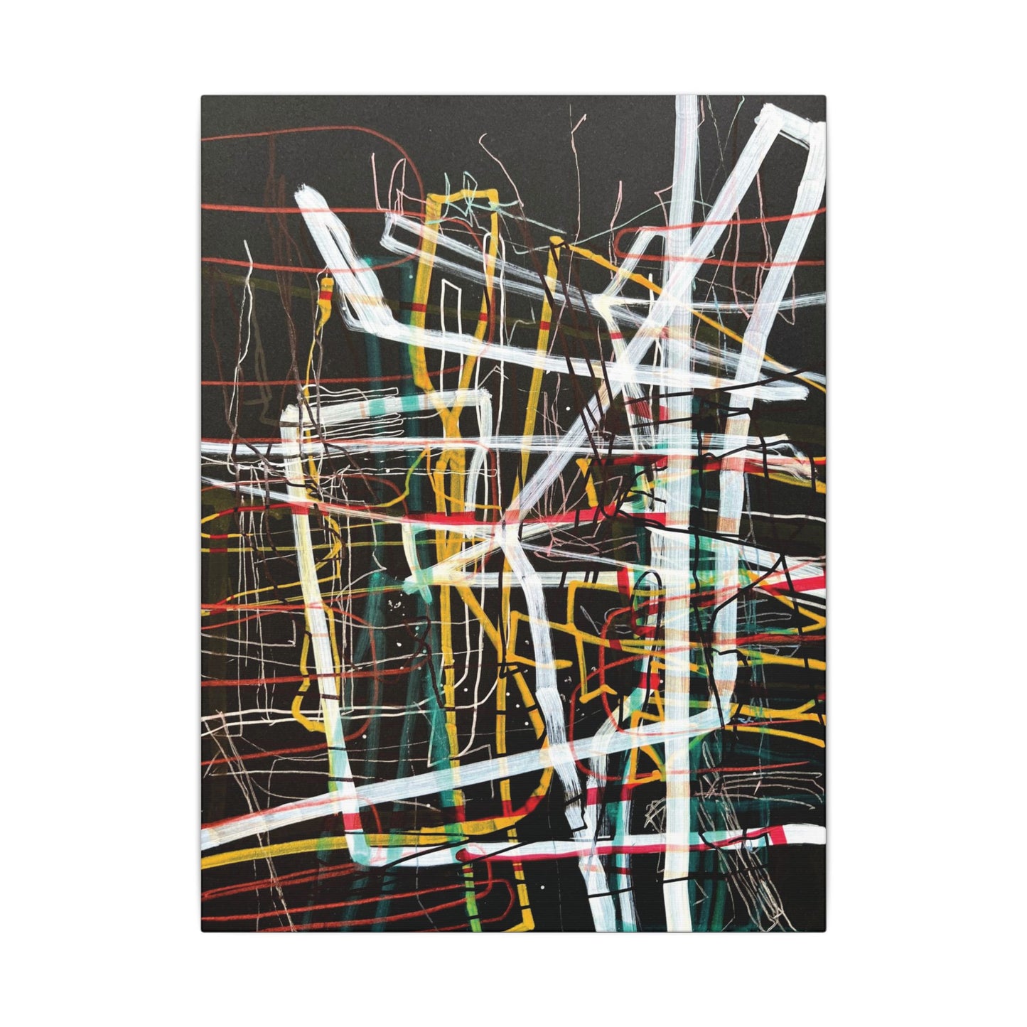 Lines of white (on white canvas)