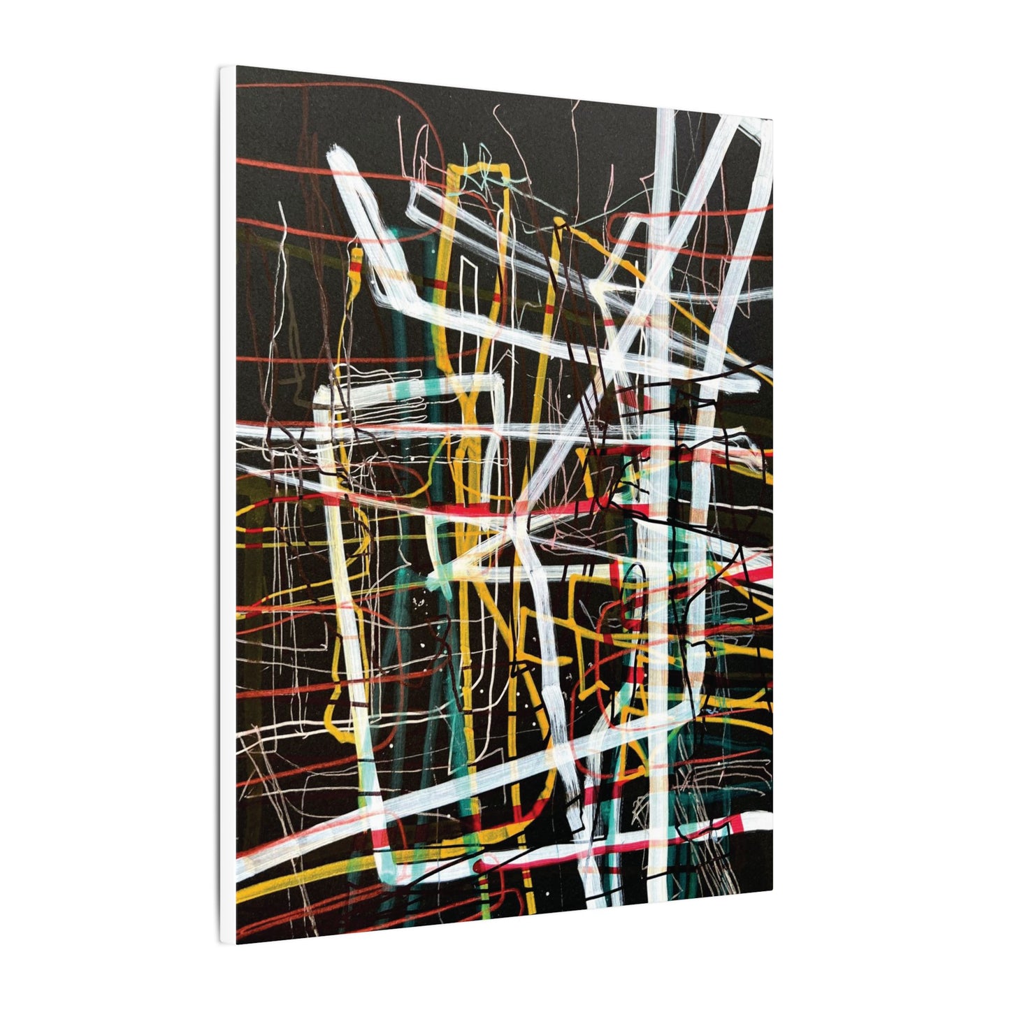 Lines of white (on white canvas)